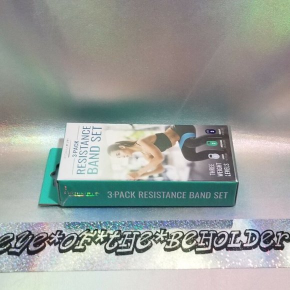 3-Pack Resistance Band Set, 3 Weight Levels - SEALED/NEW - Picture 4 of 4